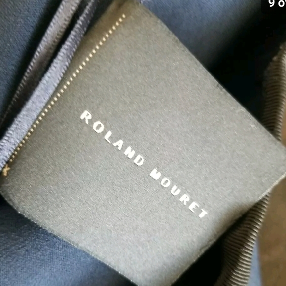 Roland Mouret Navy Galaxy Capsule Square Neck Jumpsuit Size US 10 UK 14 - Picture 6 of 12